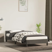 Bed frame without mattress 100x200 cm velvet dark grey