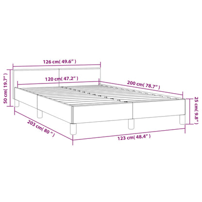 Bedframe Met Hoofdeinde Fluweel Donkerblauw 120X200 Cm