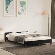 Bed frame without mattress 140x190 cm velvet black