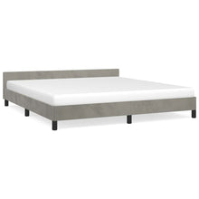 Bedframe Met Hoofdeinde Fluweel Lichtgrijs 160X200 Cm