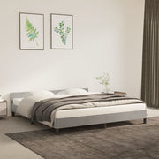 Bed frame without mattress 160x200 cm velvet light grey