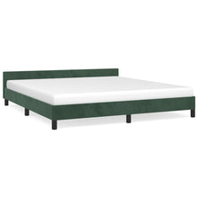 Bedframe Met Hoofdeinde Fluweel Donkergroen 160X200 Cm