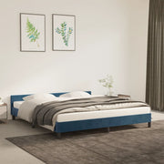 Bed frame without mattress 180x200 cm velvet dark blue