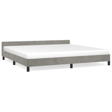 Bedframe Met Hoofdeinde Fluweel Lichtgrijs 200X200 Cm