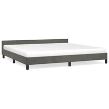 Bedframe Met Hoofdeinde Fluweel Donkergrijs 200X200 Cm