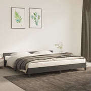 Bed frame without mattress 200x200 cm velvet dark grey