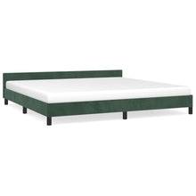 Bedframe Met Hoofdeinde Fluweel Donkergroen 200X200 Cm