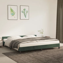 Bedframe Met Hoofdeinde Fluweel Donkergroen 200X200 Cm