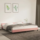 Bedframe 200x200 cm fluweel roze