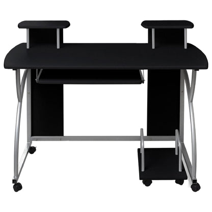 Computerbureau 110X52X88,5 Cm Bewerkt Hout Zwart