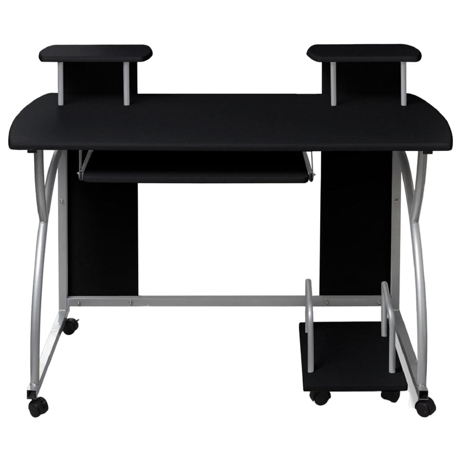 Computerbureau 110X52X88,5 Cm Bewerkt Hout Zwart