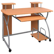 Computer desk 110x52x88.5 cm engineered wood brown