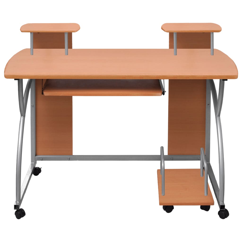 Computerbureau 110X52X88,5 Cm Bewerkt Hout Bruin