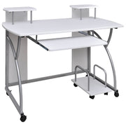 Computer desk 110x52x88.5 cm engineered wood white