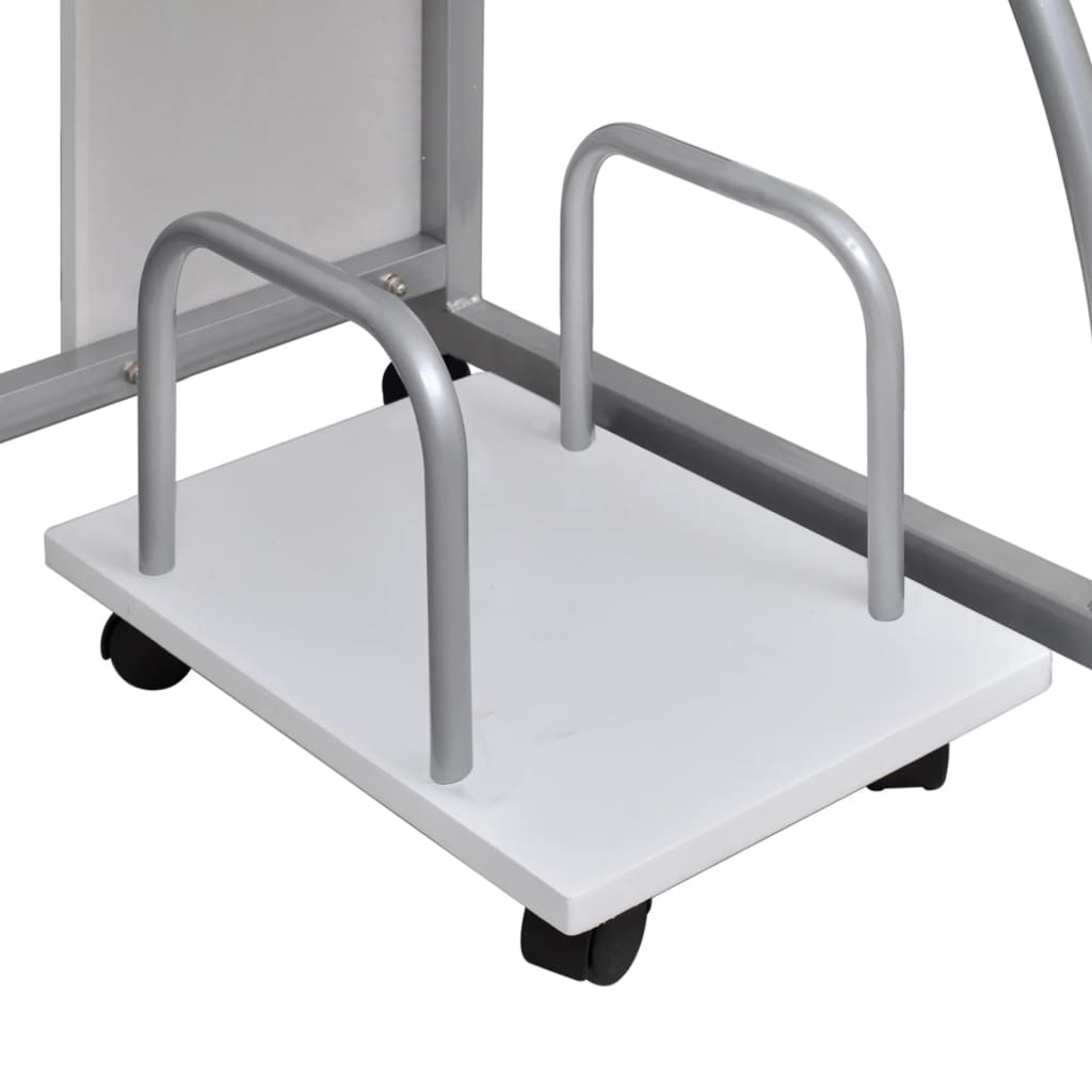 Computerbureau 110X52X88,5 Cm Bewerkt Hout Wit
