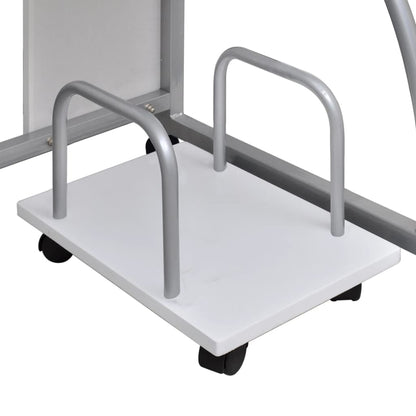 Computerbureau 110X52X88,5 Cm Bewerkt Hout Wit
