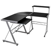 Corner desk 132x112x99 cm treated black wood