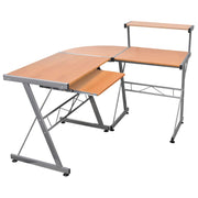 Corner desk 132x112x99 cm treated wood brown