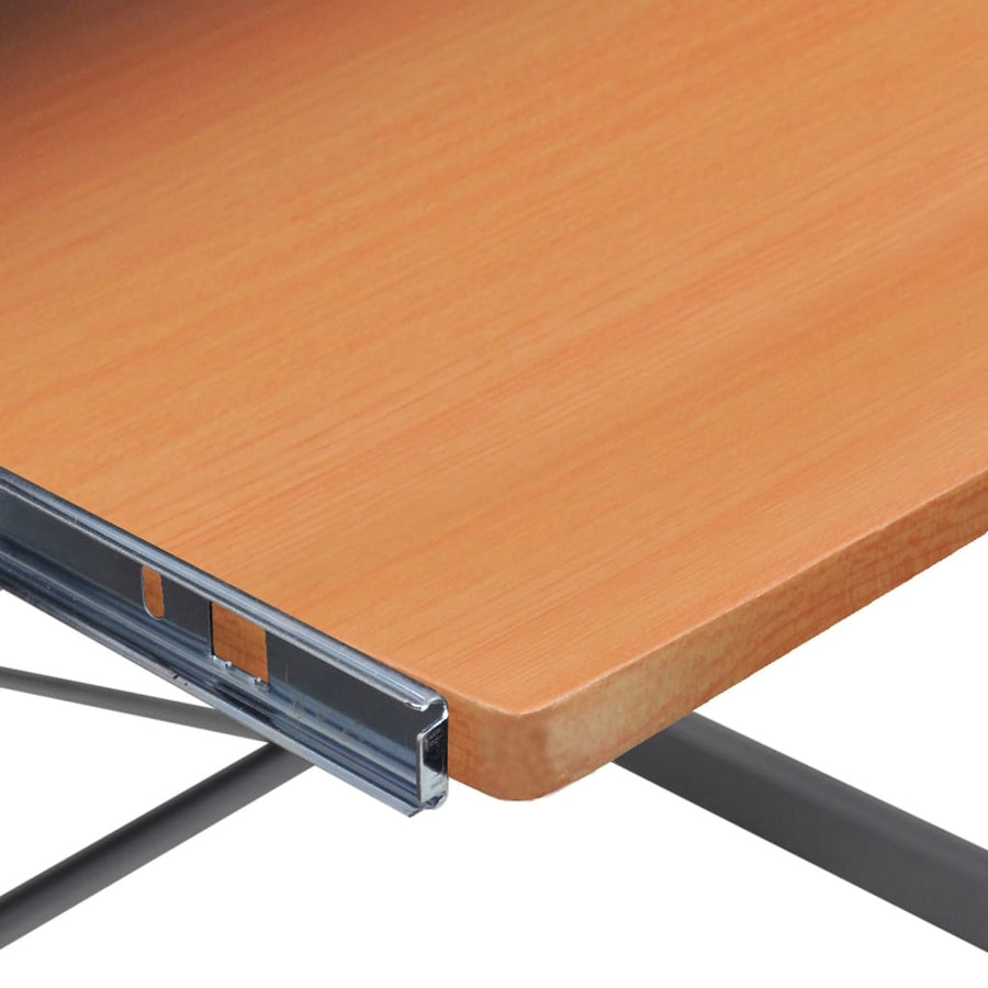Hoekbureau Bewerkt Hout Bruin