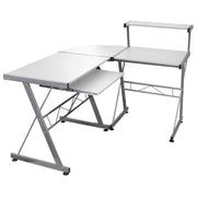 Corner desk 132x112x99 cm treated wood white