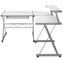 Hoekbureau Bewerkt Hout Wit