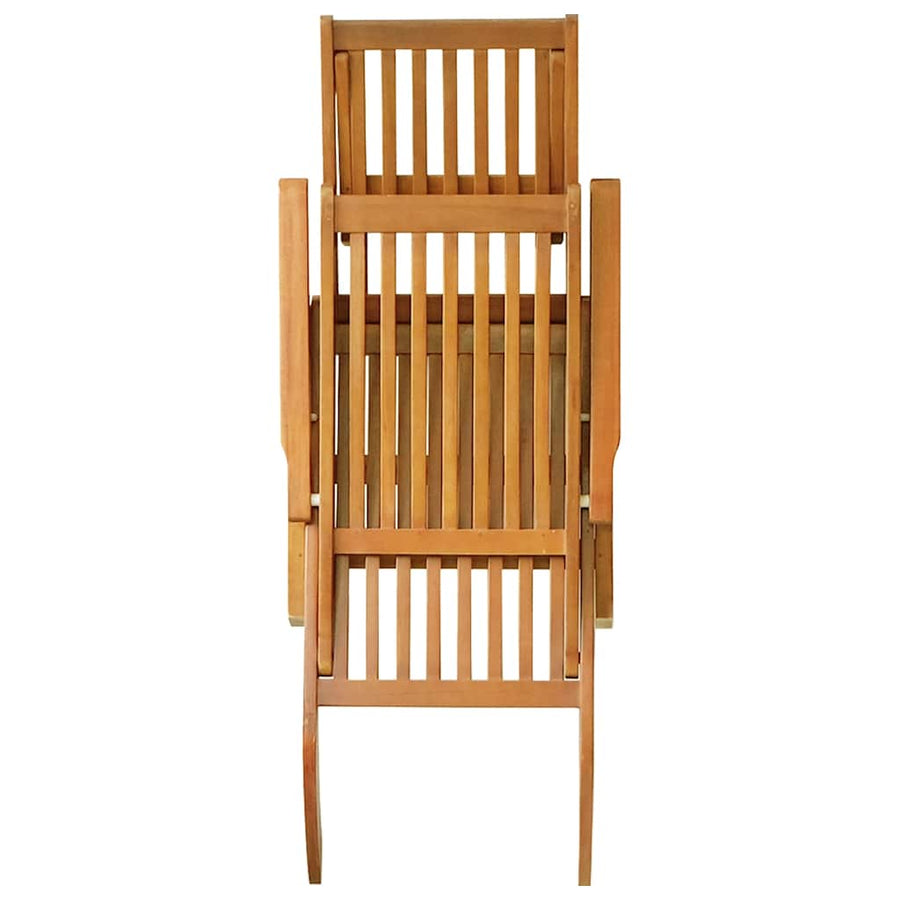 Terrasstoelen 2 st met voetensteun massief acaciahout