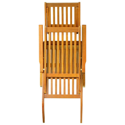 Terrasstoelen 2 St Met Voetensteun Massief Acaciahout Armstoel (2 st)
