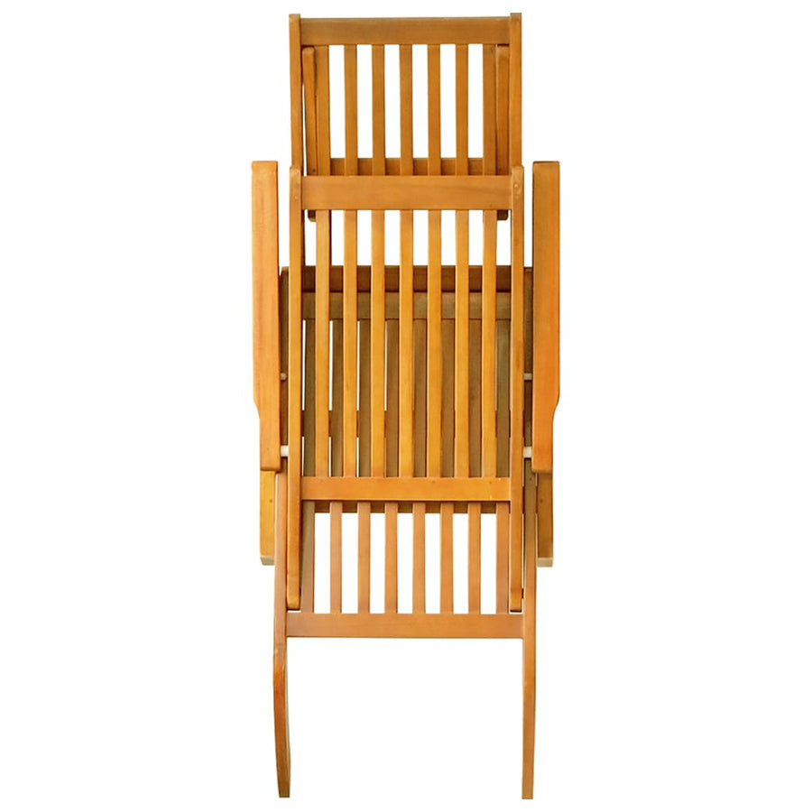 Terrasstoel Met Voetensteun En Tafel Massief Acaciahout Fauteuil + tafel