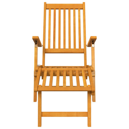 Terrasstoelen Met Voetensteun En Tafel Massief Acaciahout 2x Fauteuil + Tafel