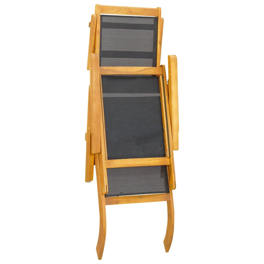 Terrasstoelen Met Tafel Massief Acaciahout En Textileen 2x Fauteuil + Tafel