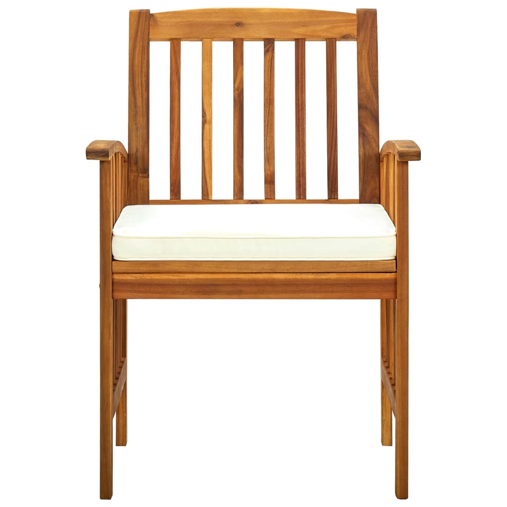 Tuinstoelen 4 stuks met kussens, massief acaciahout