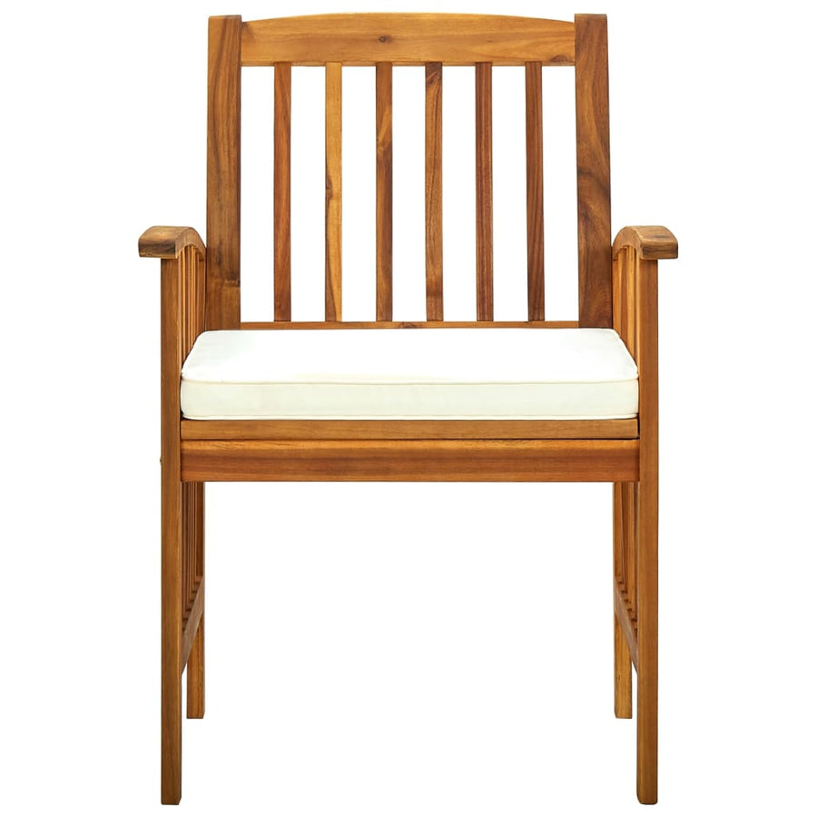 Tuinstoelen 4 stuks met kussens, massief acaciahout