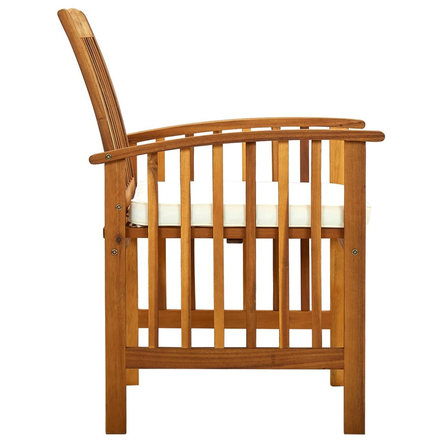 Tuinstoelen 4 stuks met kussens, massief acaciahout