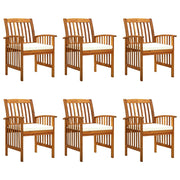 Tuinstoelen 6 stuks massief acaciahout