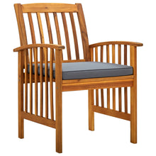 Tuinstoelen 4 stuks met kussens, massief acaciahout