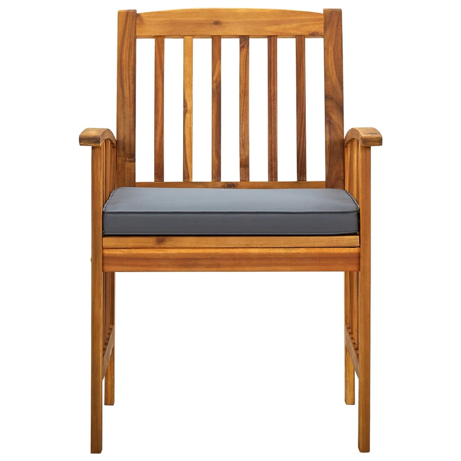 Tuinstoelen 4 stuks met kussens, massief acaciahout