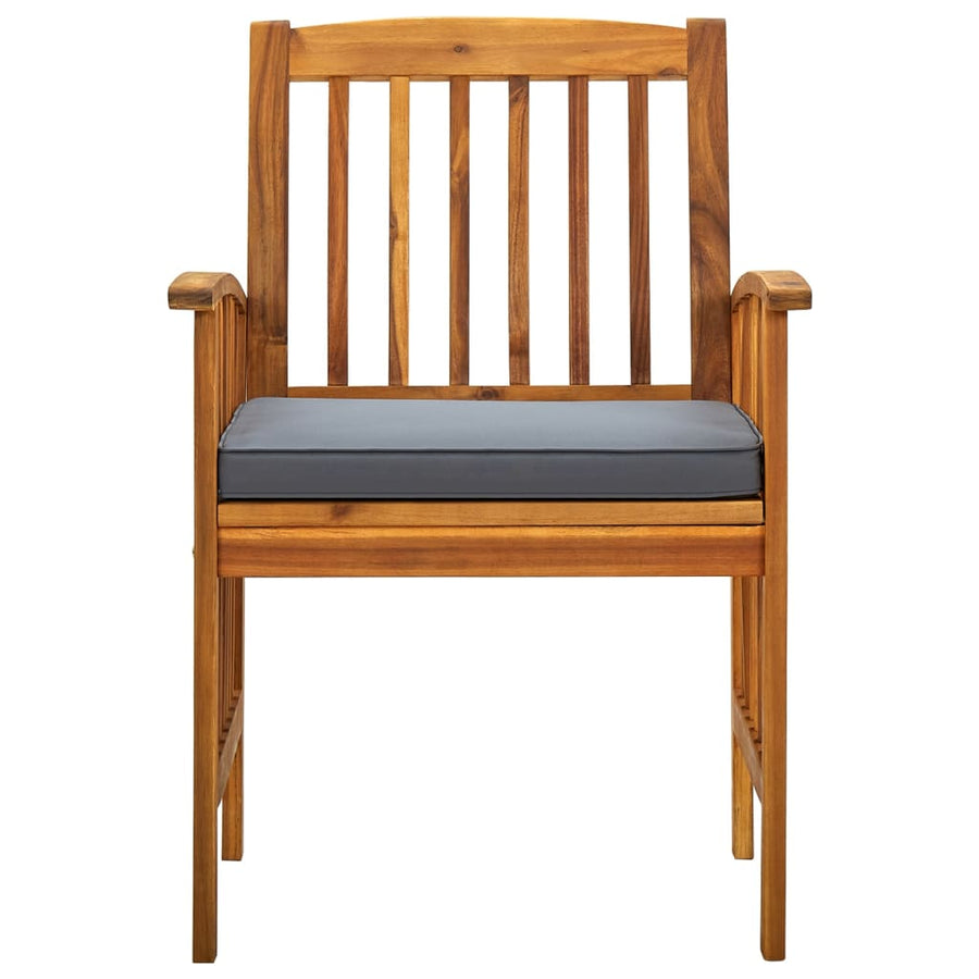 Tuinstoelen 6 stuks met kussens, massief acaciahout
