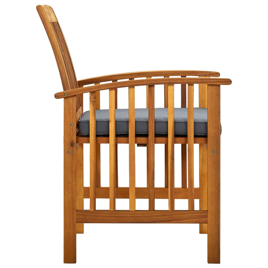 Tuinstoelen 6 stuks met kussens, massief acaciahout