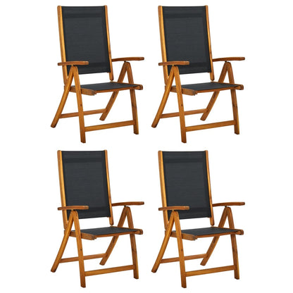 Tuinstoelen Inklapbaar 4 St Massief Acaciahout En Textileen