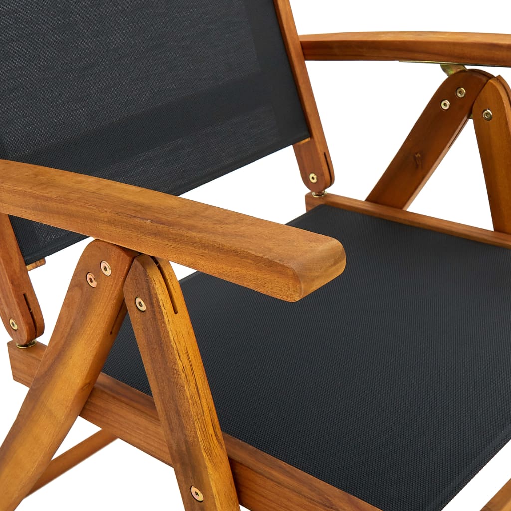 Tuinstoelen Inklapbaar 6 St Massief Acaciahout En Textileen