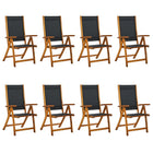Tuinstoelen inklapbaar 8 st massief acaciahout