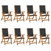 Tuinstoelen inklapbaar 8 st massief acaciahout