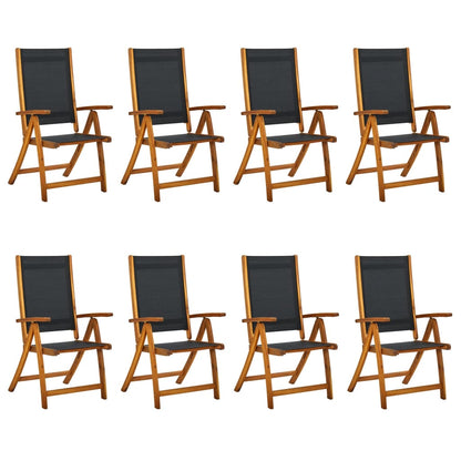 Tuinstoelen Inklapbaar 8 St Massief Acaciahout En Textileen