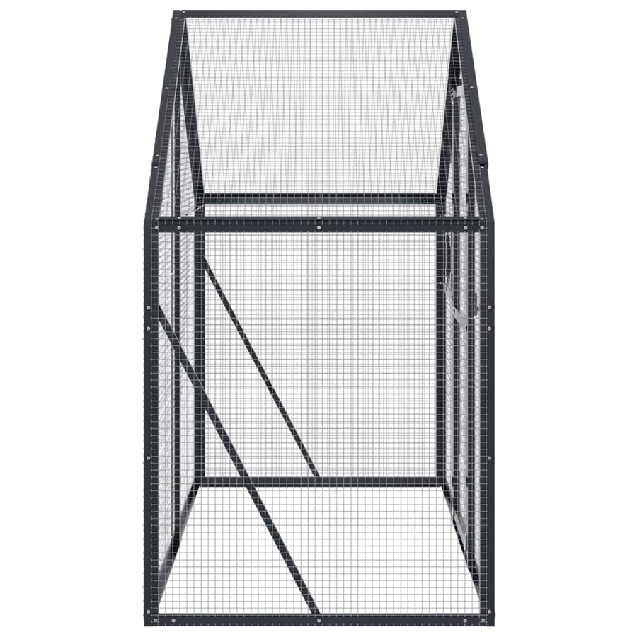 Volière 179x100x185 m aluminium antracietkleurig 1.79 x 1 x 1.85 m Antraciet
