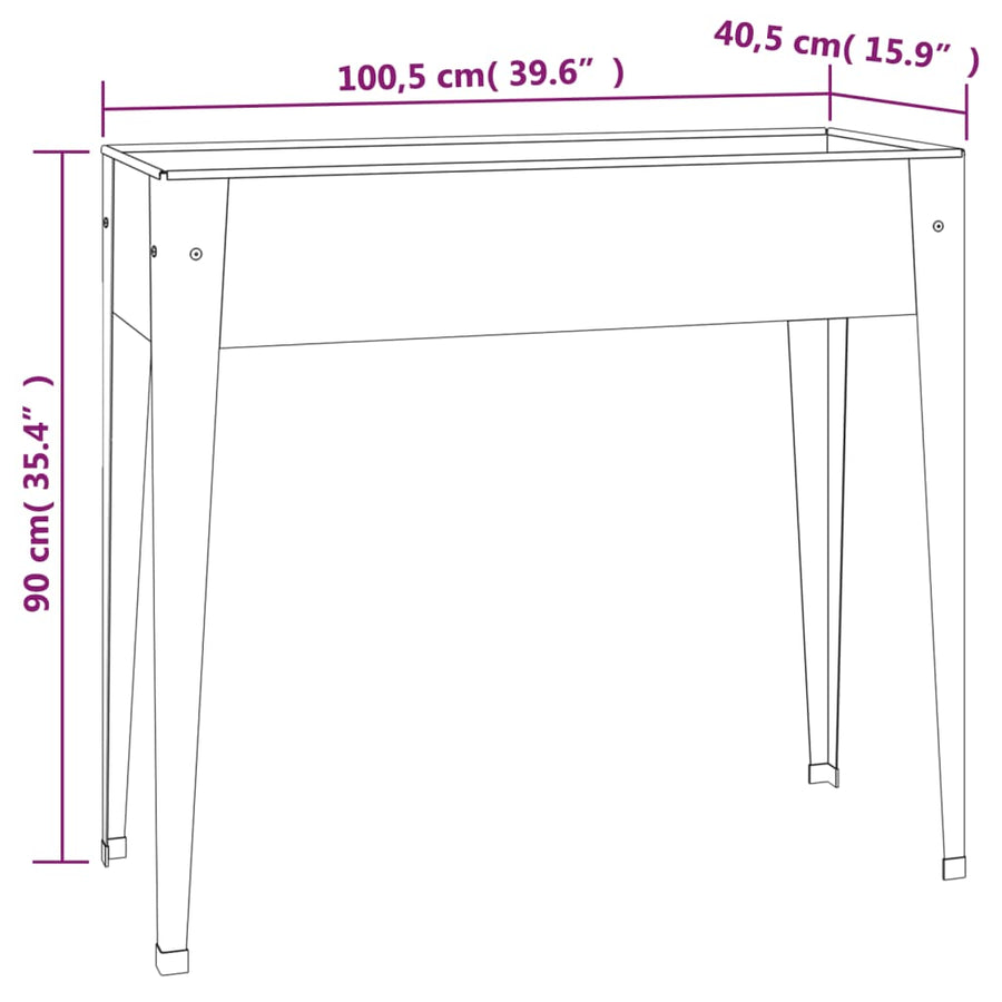 Plantenbak 100,5X40,5X90 Cm Gegalvaniseerd Staal