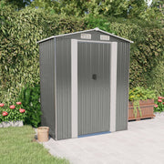 Garden shed 192x108x223 cm galvanized steel light gray