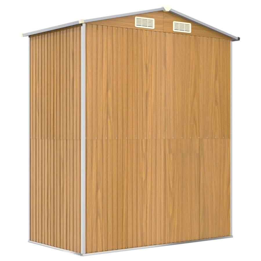 Tuinschuur Gegalvaniseerd Staal 192 x 108 x 223 cm Lichtbruin
