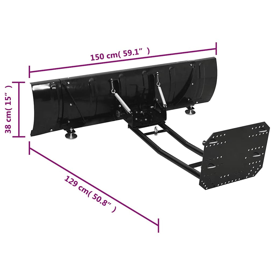 Sneeuwploeg voor ATV 150x38 cm zwart