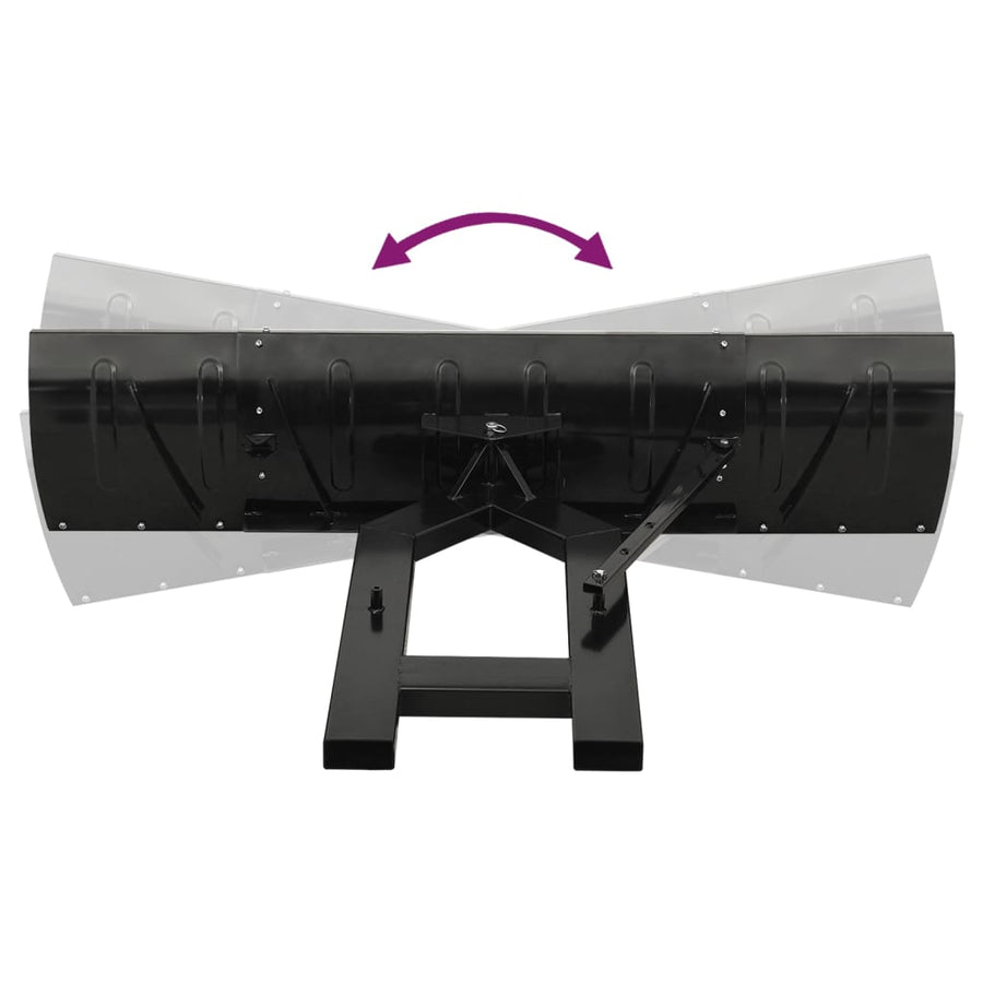 Sneeuwploeg voor heftruck 200x48 cm zwart