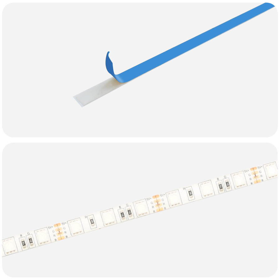 LED-strip met LED-stripverlichting Zwart 180 cm SMD5050